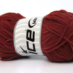Marsala Rood Chenille Garen 6x50gr Pendikte 4mm