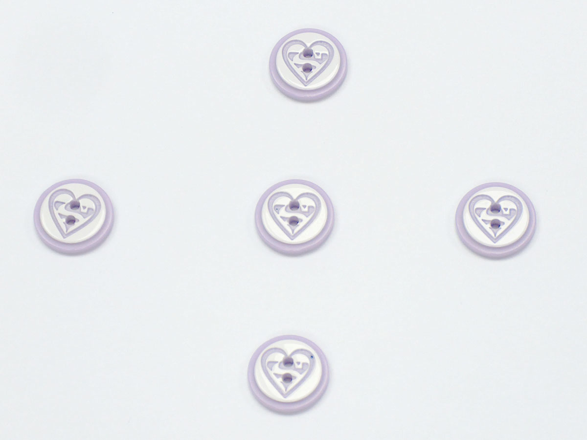 5 Heart Figure Buttons – Naalden – Accessoires – 1 st