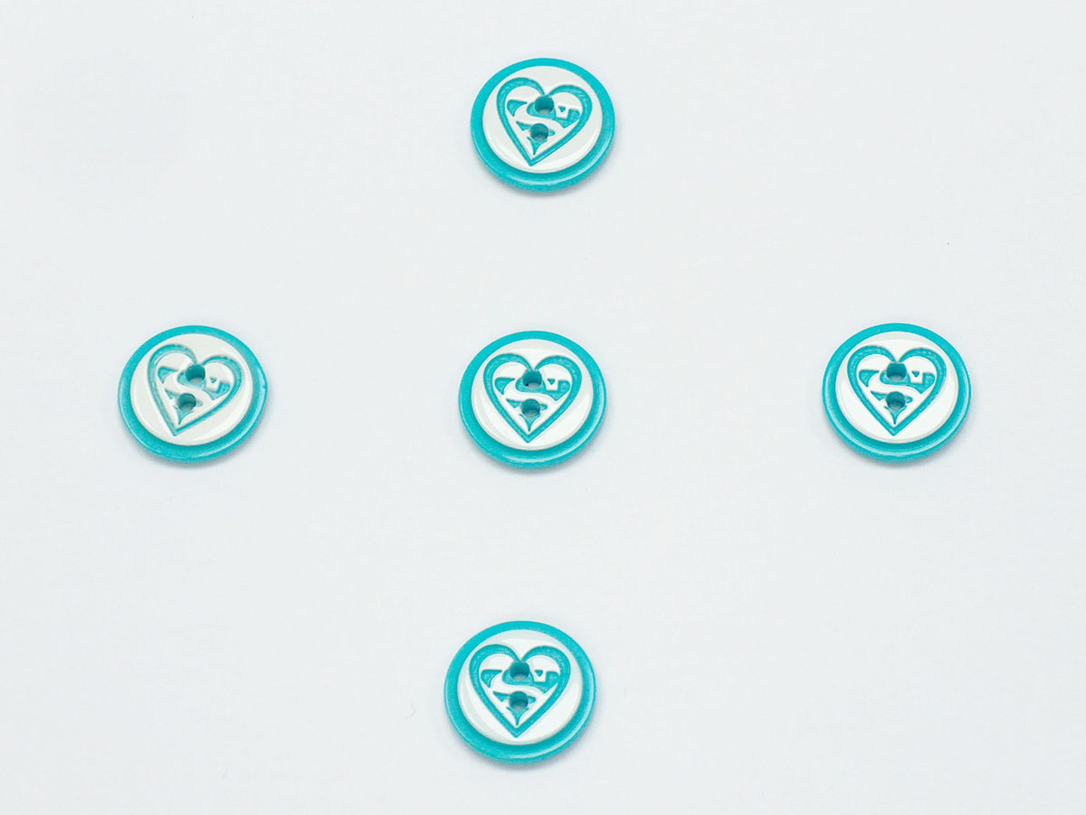 5 Heart Figure Buttons – Naalden – Accessoires – 1 st
