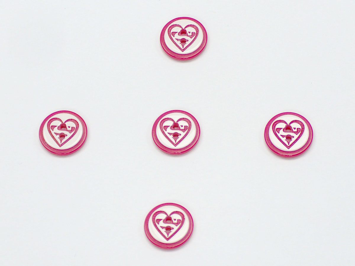 5 Heart Figure Buttons – Naalden – Accessoires – 1 st