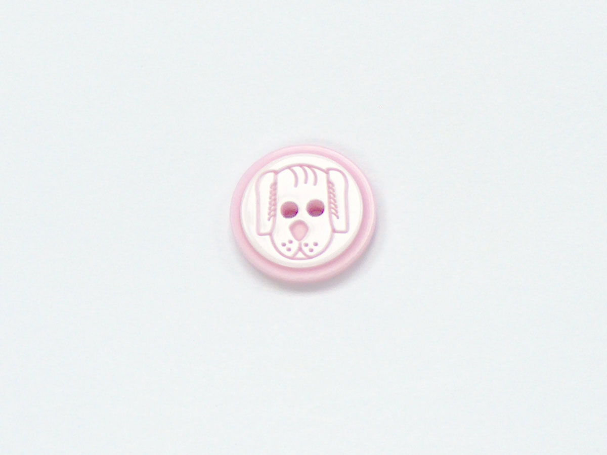 5 Dog Face Figure Buttons – Naalden – Accessoires – 1 st