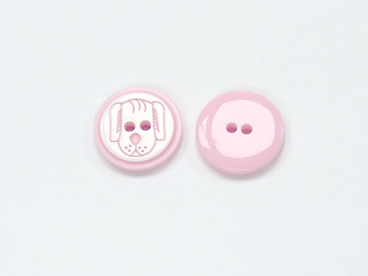5 Dog Face Figure Buttons – Naalden – Accessoires – 1 st
