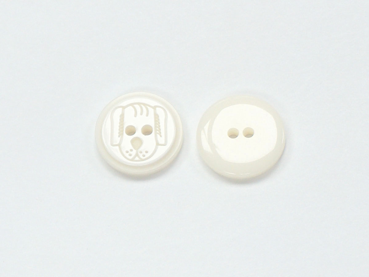 5 Dog Face Figure Buttons – Naalden – Accessoires – 1 st