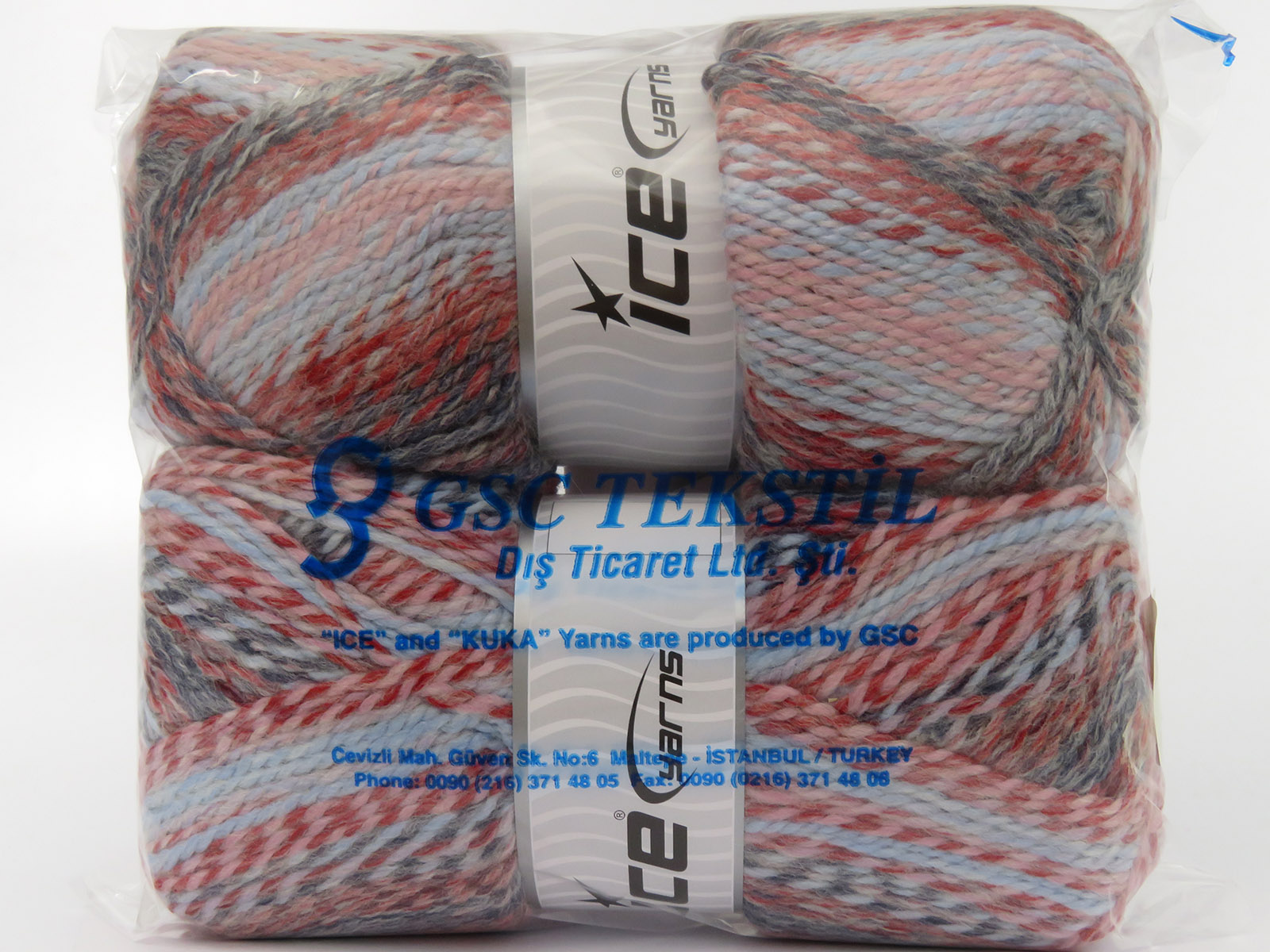 Roze|Rood|Blauw Tinten Herfst Winter Garens 2x200gr